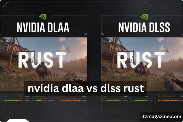 Diagram illustrating nvidia dlaa vs dlss rust, emphasizing their distinct functions in rendering and image enhancement.