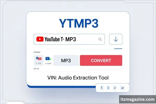 ytmp3 vin extraction tool interface with a download button for converting YouTube videos to MP3 format.