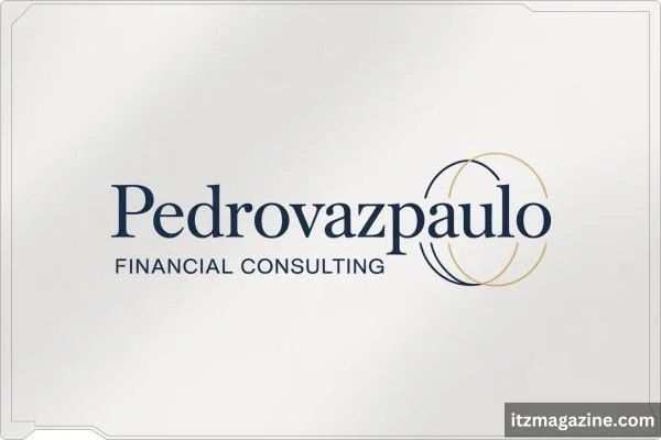 Logo of pedrovazpaulo financial consulting, featuring a modern design with professional typography and a financial theme.