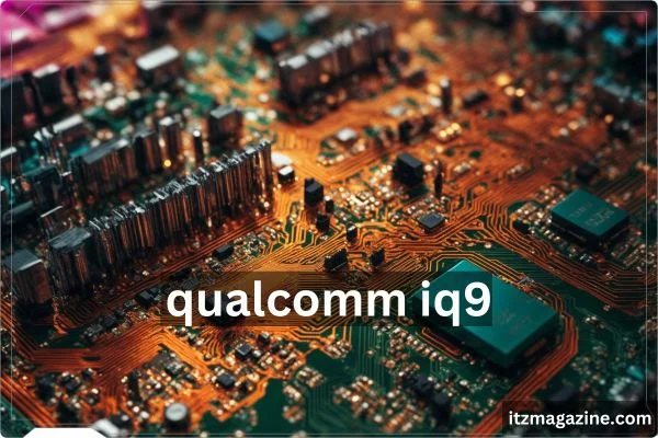 Qualcomm QC9 chip displayed on a circuit board, showcasing its advanced technology and design for mobile devices.