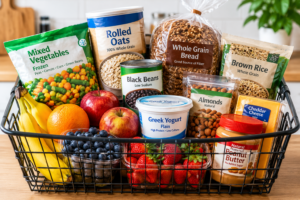 processed and natural basket