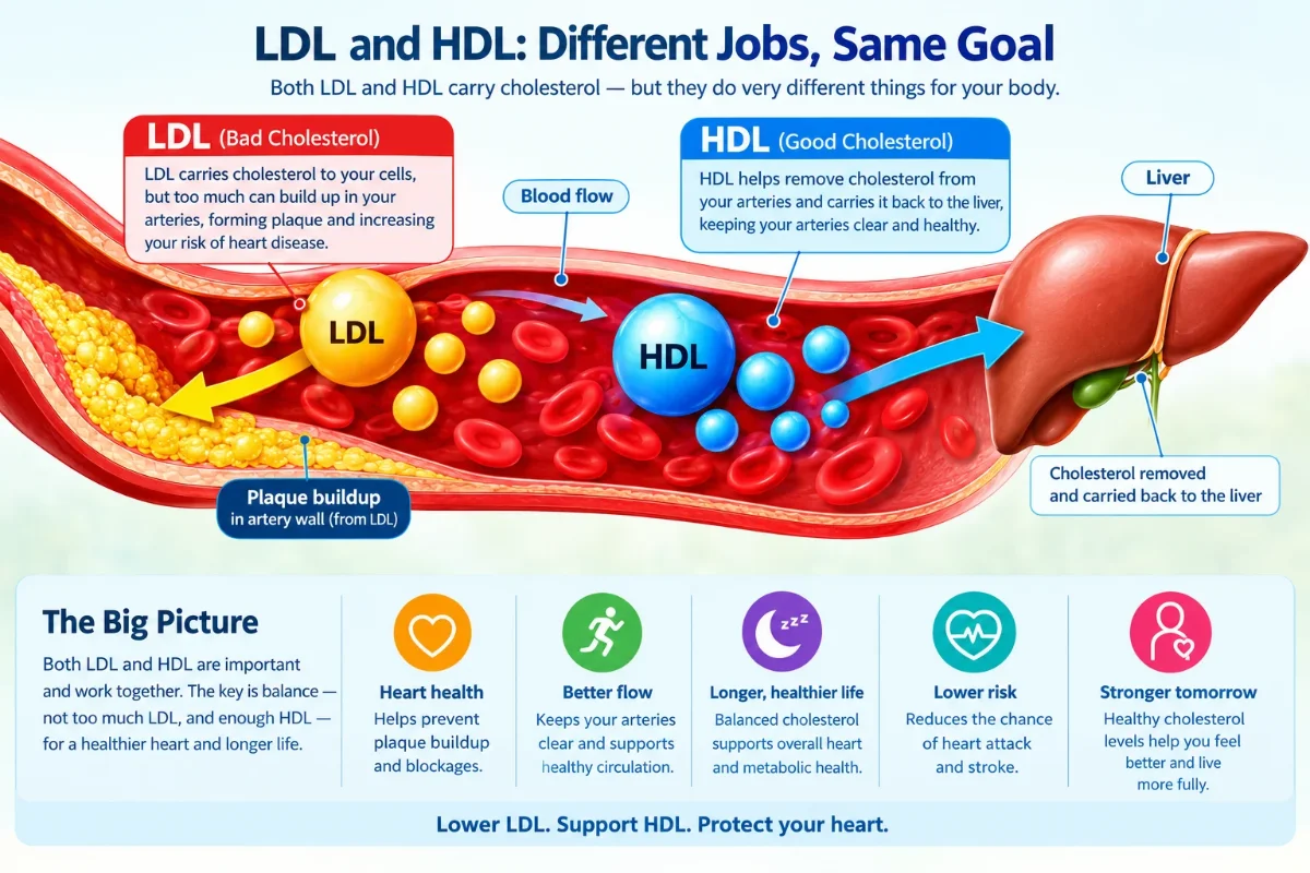 High cholesterol doesn't cause chest pain. But if you have chest pain or pressure, breathlessness, sudden weakness on one side, trouble speaking, or sudden vision changes, call emergency services right away.